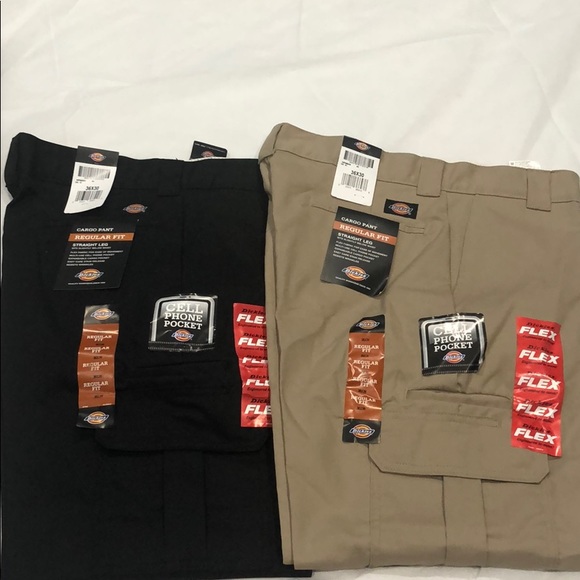 dickies men's regular straight stretch twill cargo pant